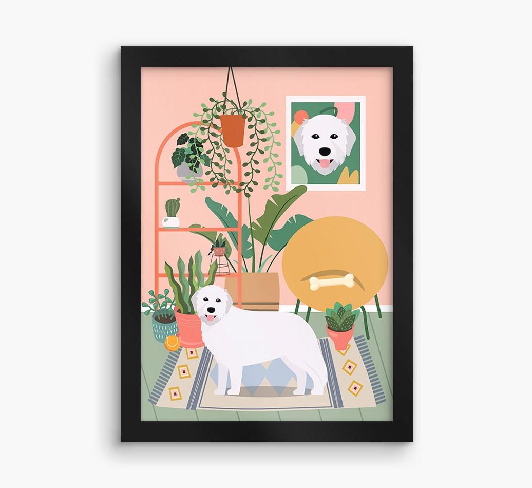 'Jungle Room' - Personalized {breedFullName} Framed Print