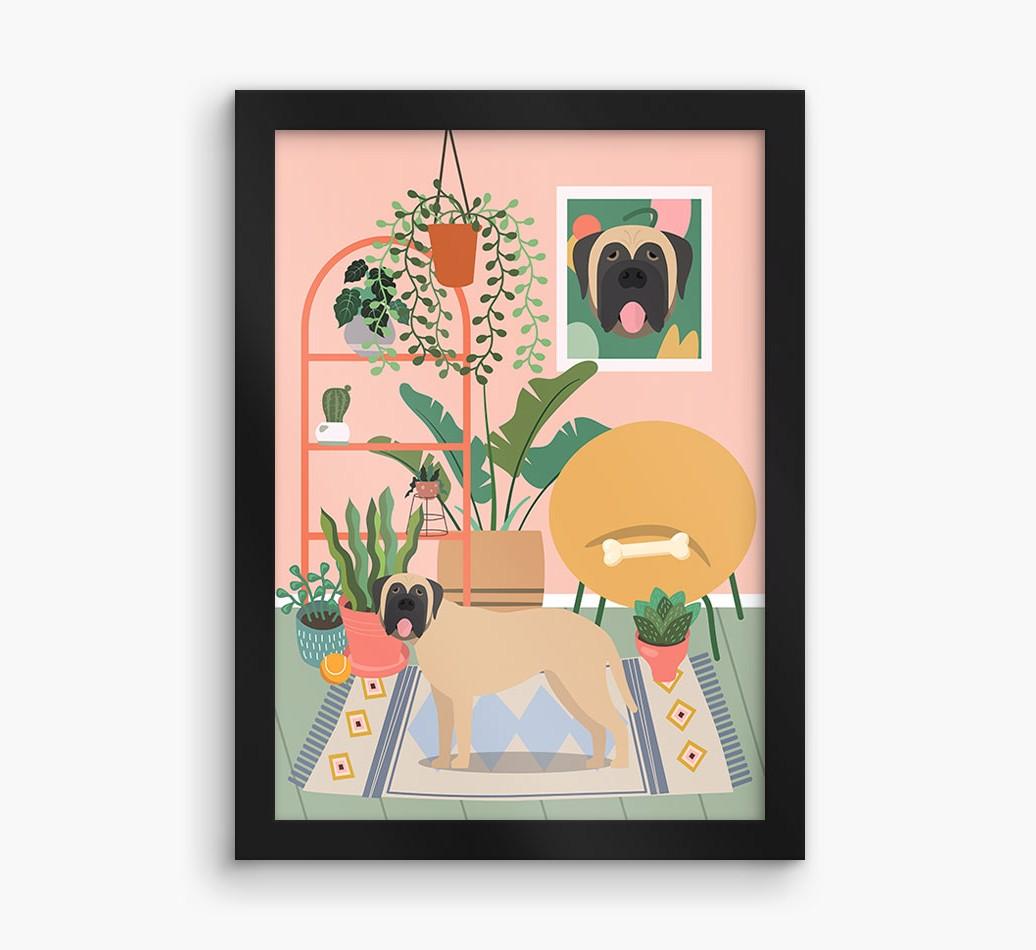 'Jungle Room' - Personalized {breedFullName} Framed Print