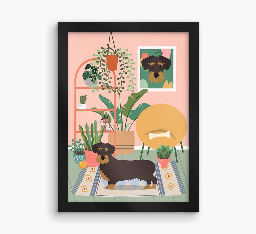 'Jungle Room' - Personalized {breedFullName} Framed Print