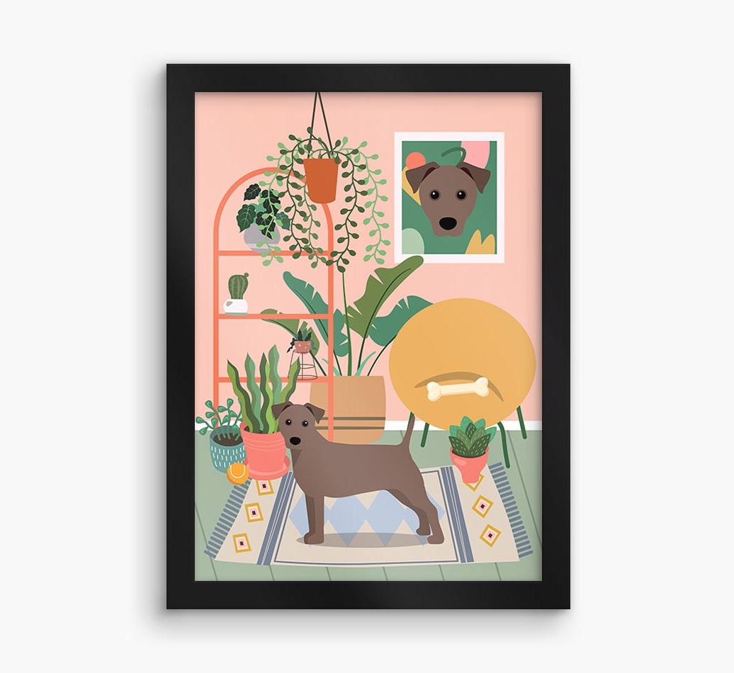 'Jungle Room' - Personalized {breedFullName} Framed Print