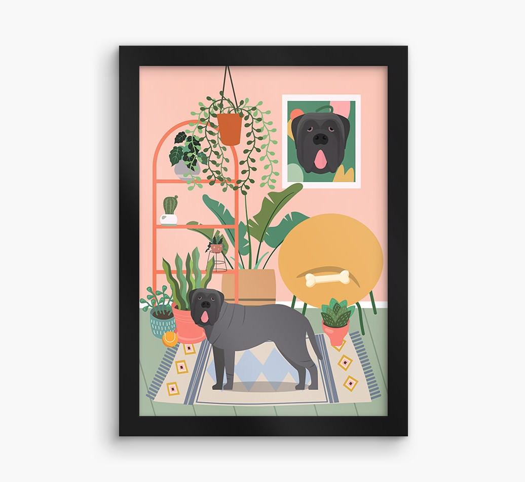 'Jungle Room' - Personalized {breedFullName} Framed Print