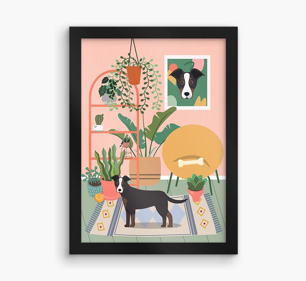 'Jungle Room' - Personalized {breedFullName} Framed Print