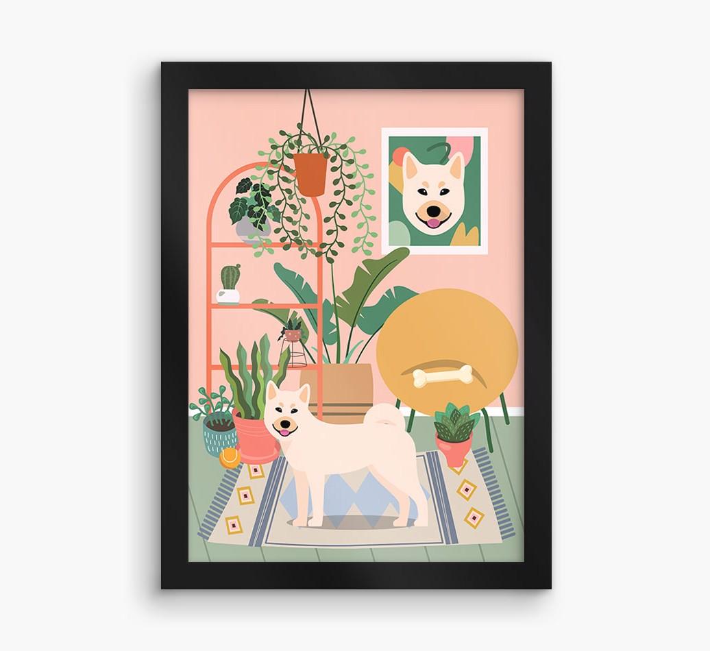 'Jungle Room' - Personalized {breedFullName} Framed Print