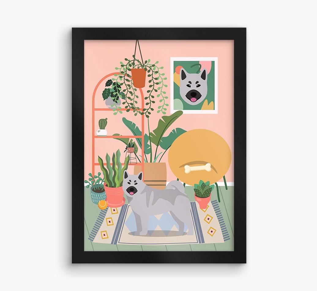 'Jungle Room' - Personalized {breedFullName} Framed Print