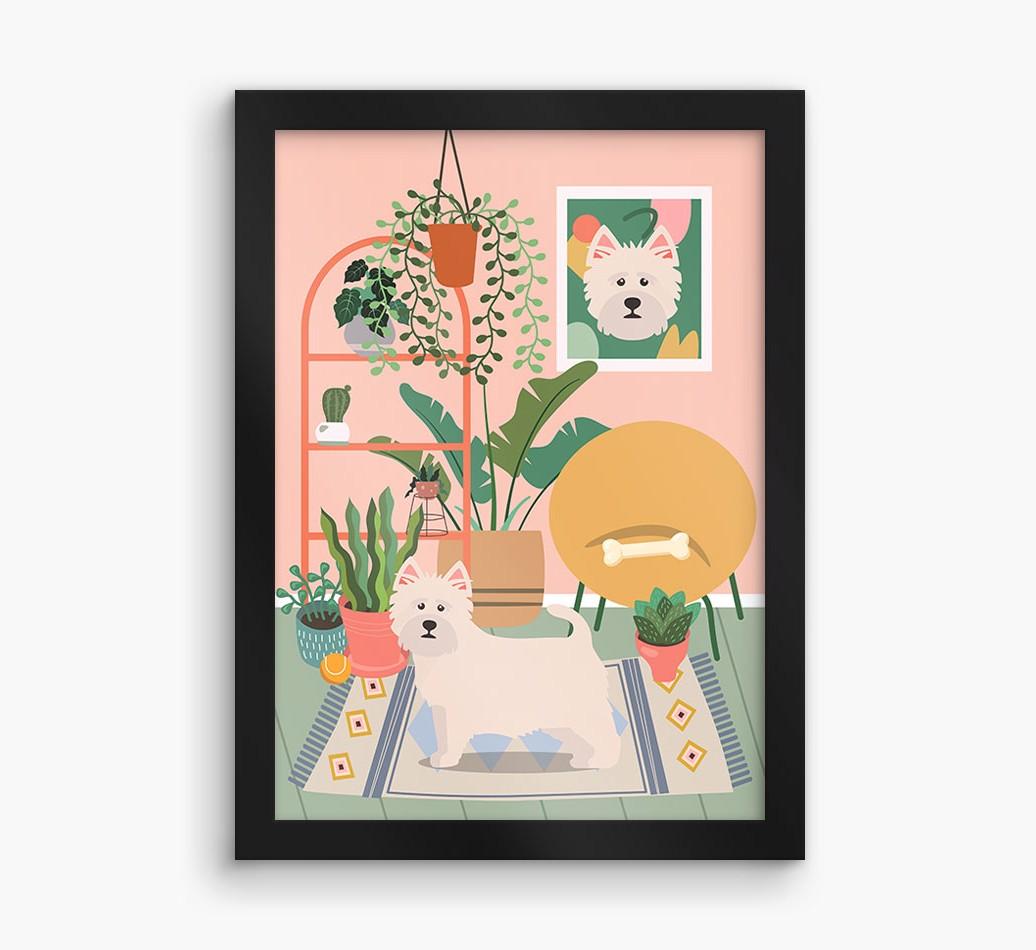 'Jungle Room' - Personalized {breedFullName} Framed Print