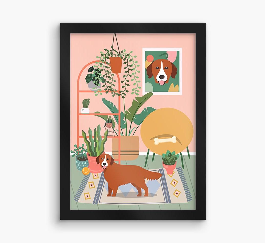 'Jungle Room' - Personalized {breedFullName} Framed Print