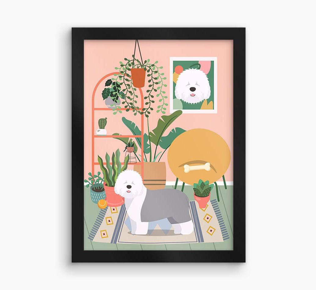 'Jungle Room' - Personalized {breedFullName} Framed Print
