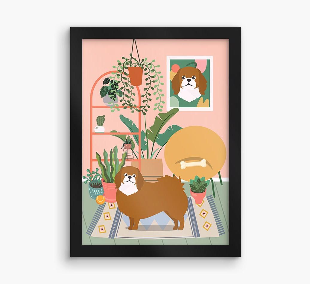 'Jungle Room' - Personalized {breedFullName} Framed Print