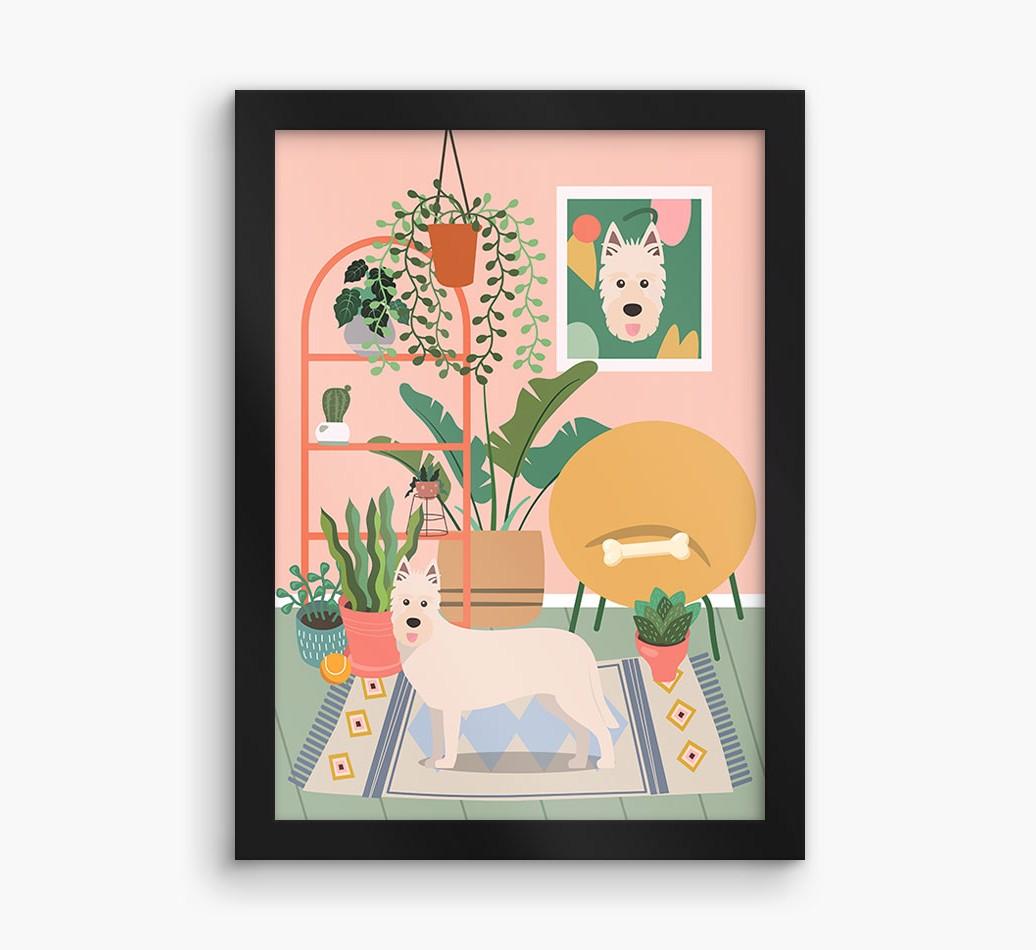 'Jungle Room' - Personalized {breedFullName} Framed Print