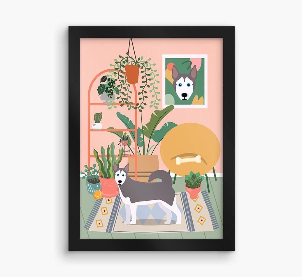 'Jungle Room' - Personalized {breedFullName} Framed Print