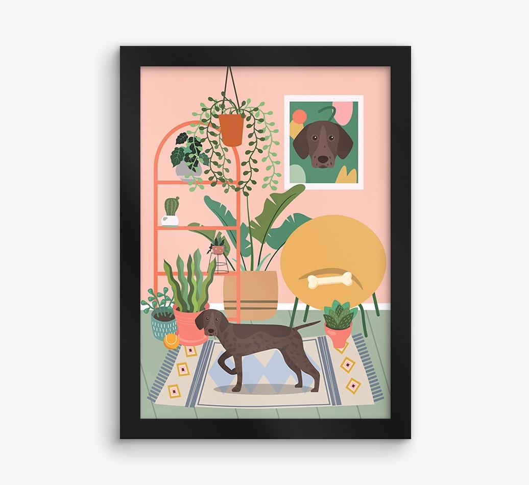'Jungle Room' - Personalized {breedFullName} Framed Print
