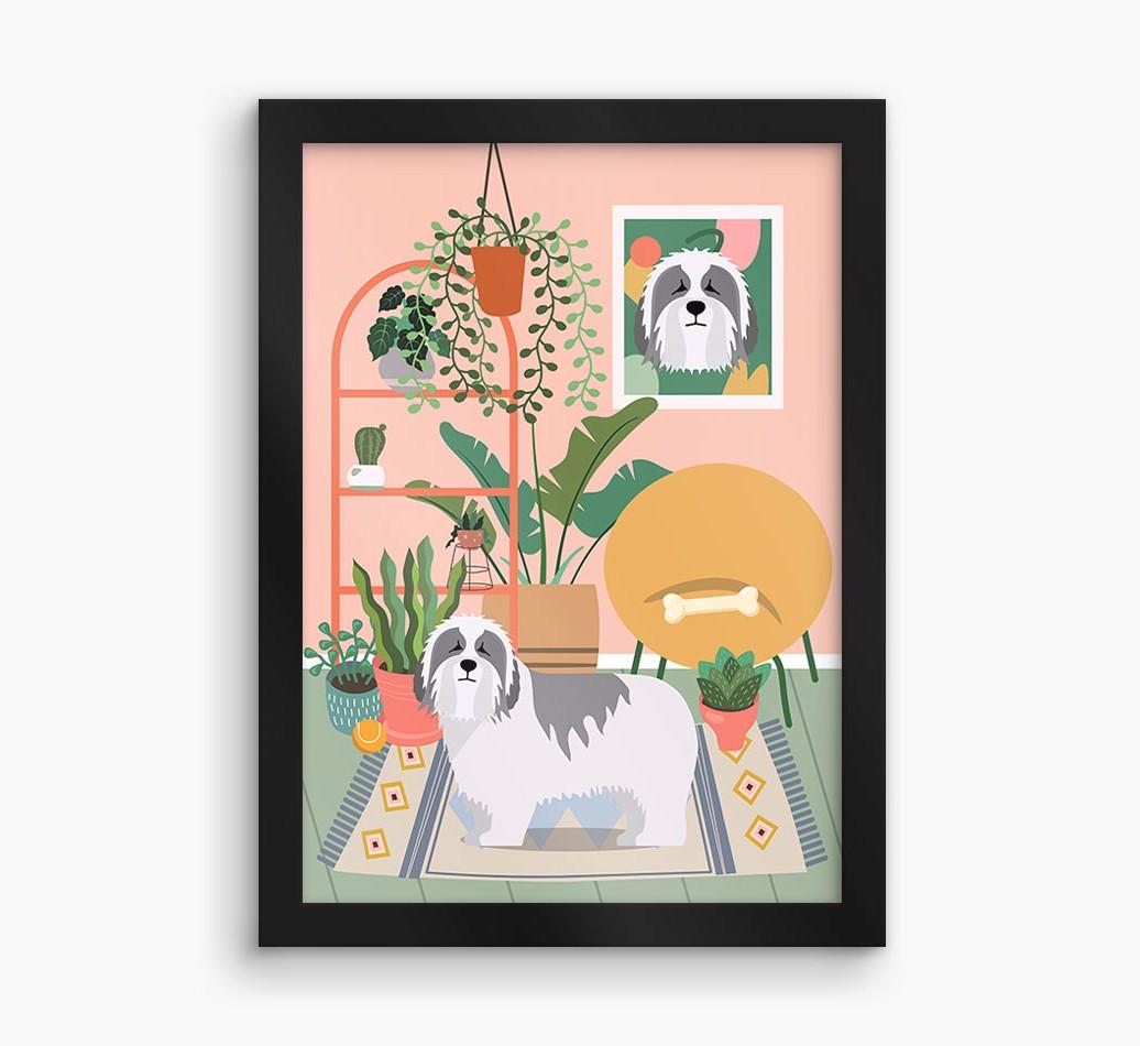 'Jungle Room' - Personalized {breedFullName} Framed Print