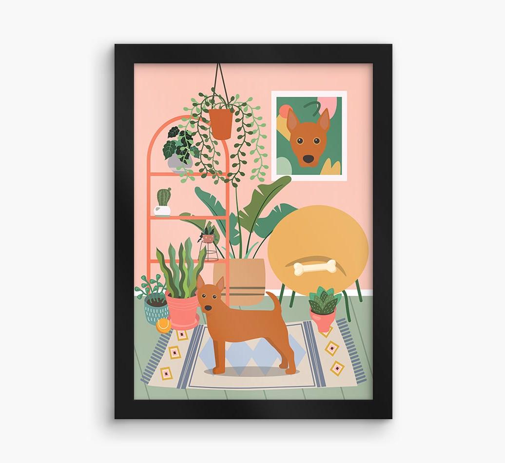 'Jungle Room' - Personalized {breedFullName} Framed Print