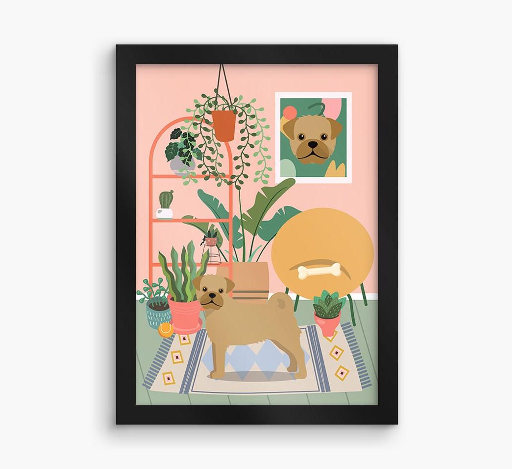 'Jungle Room' - Personalized {breedFullName} Framed Print