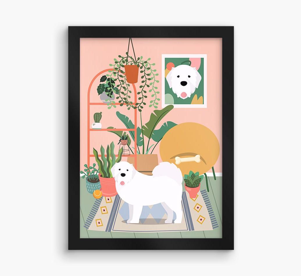 'Jungle Room' - Personalized {breedFullName} Framed Print