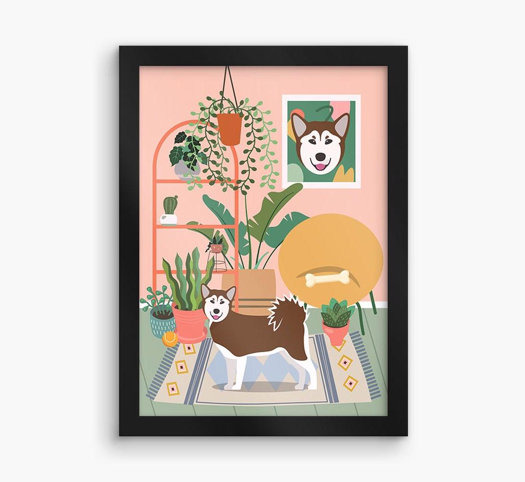 'Jungle Room' - Personalized {breedFullName} Framed Print