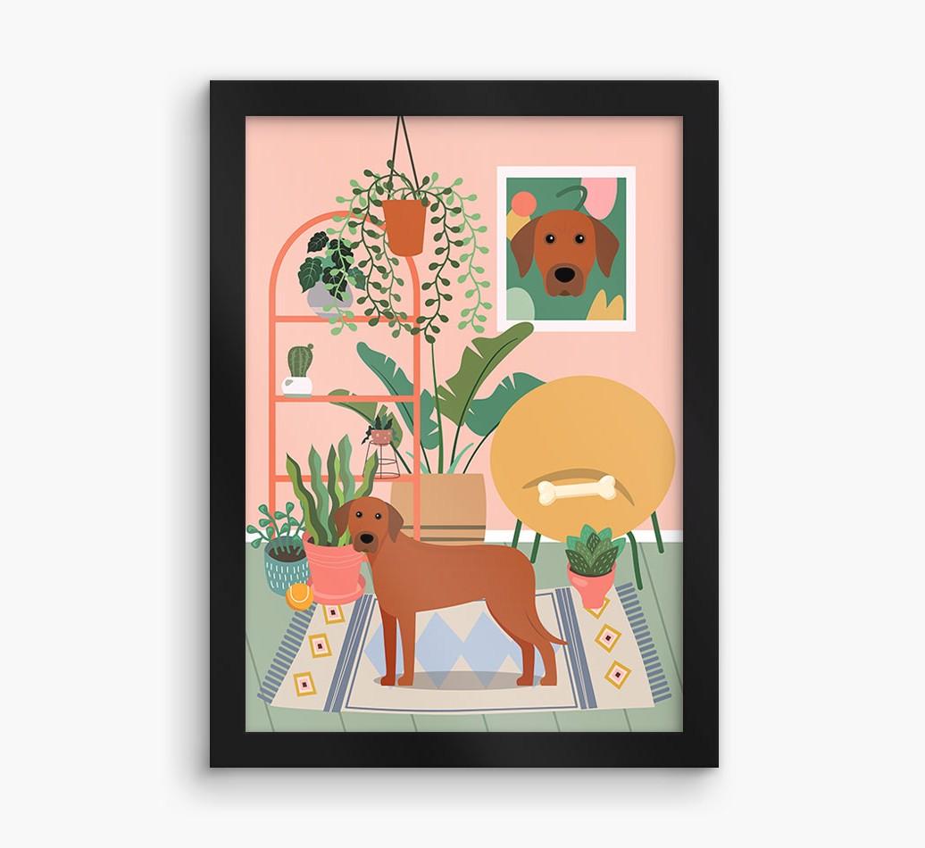 'Jungle Room' - Personalized {breedFullName} Framed Print
