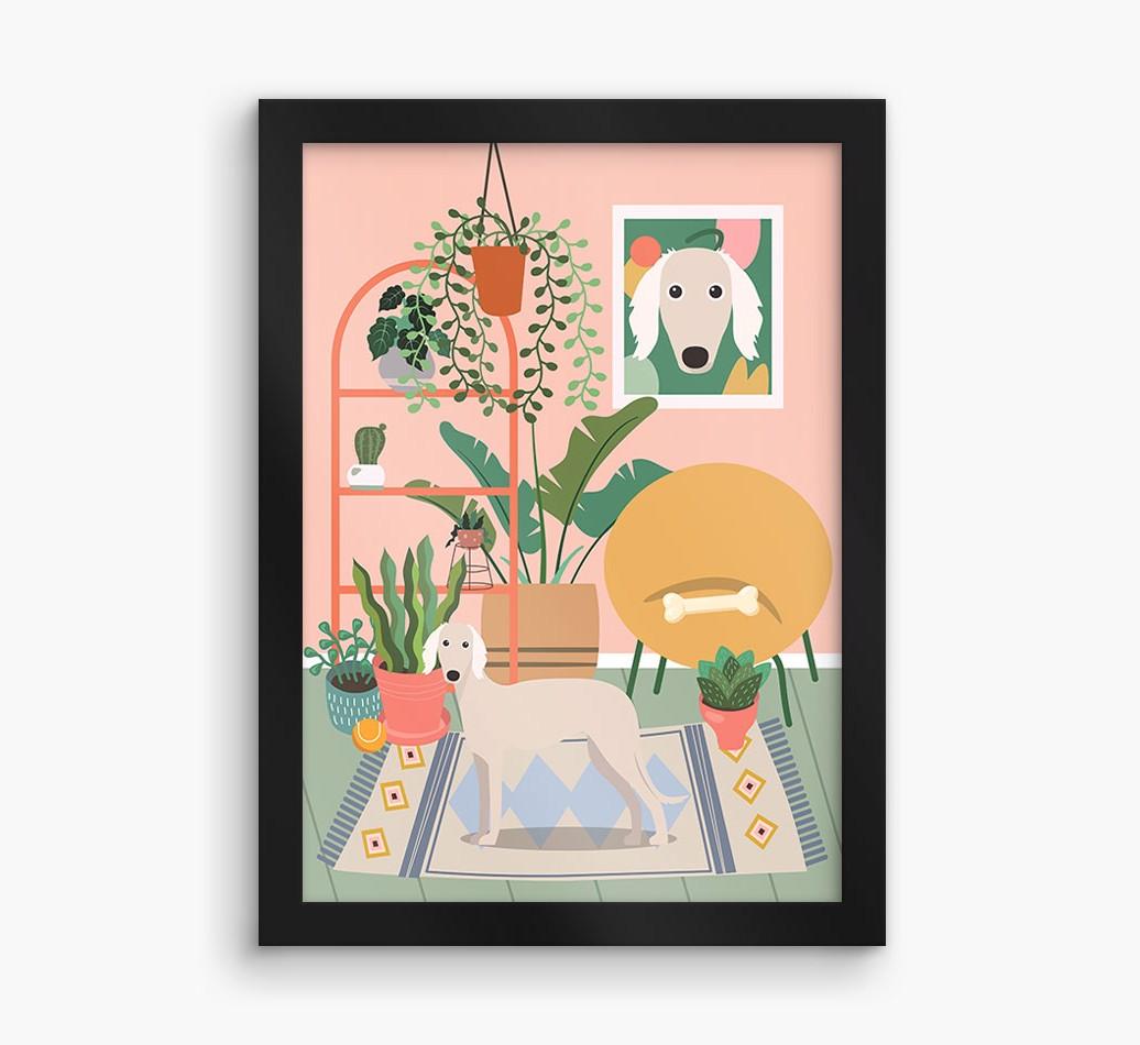 'Jungle Room' - Personalized {breedFullName} Framed Print