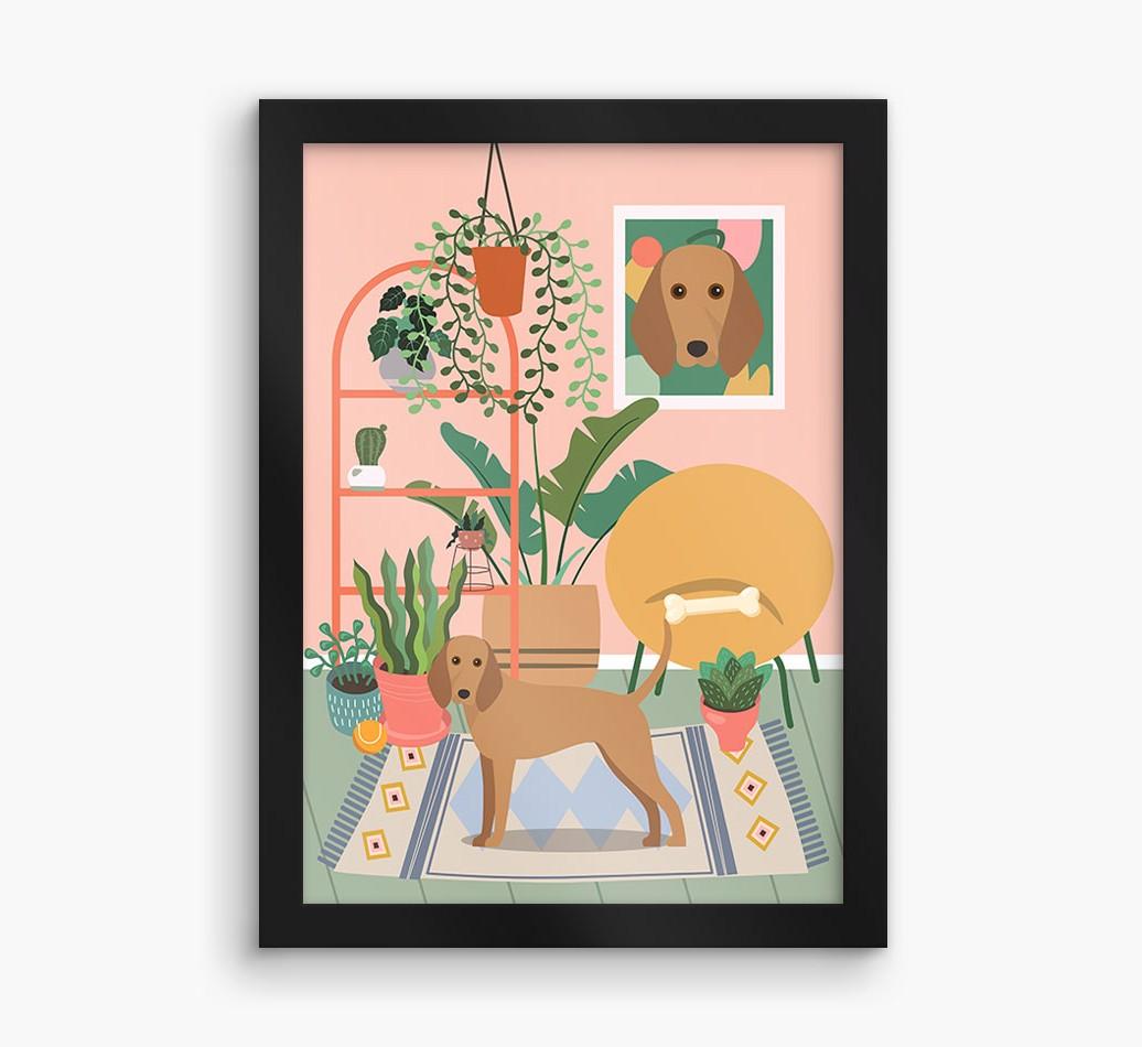 'Jungle Room' - Personalized {breedFullName} Framed Print