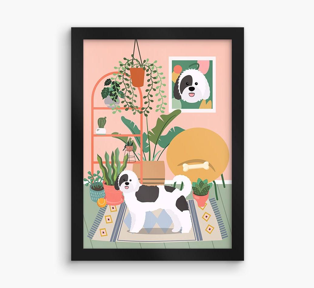 'Jungle Room' - Personalized {breedFullName} Framed Print