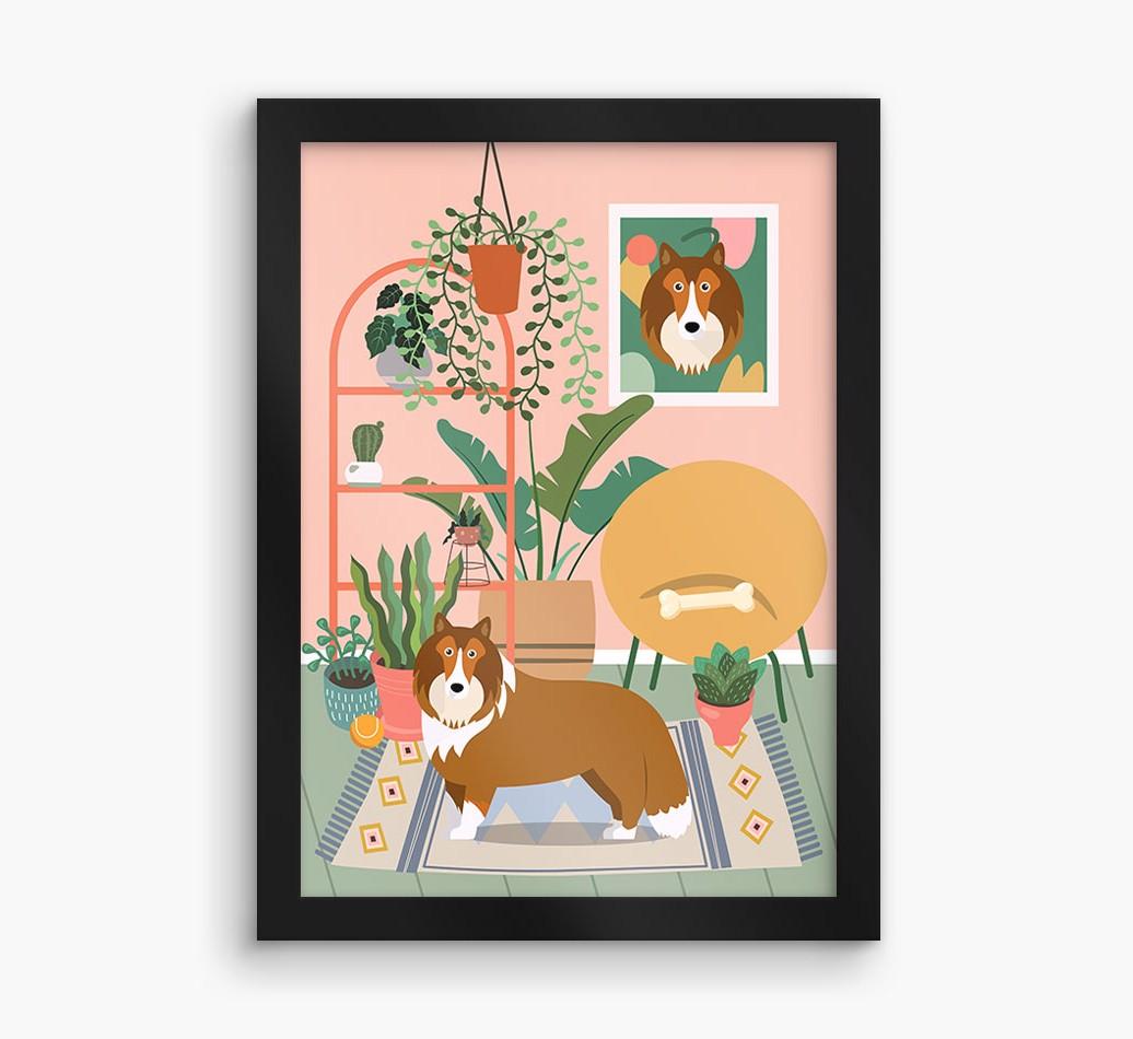'Jungle Room' - Personalized {breedFullName} Framed Print