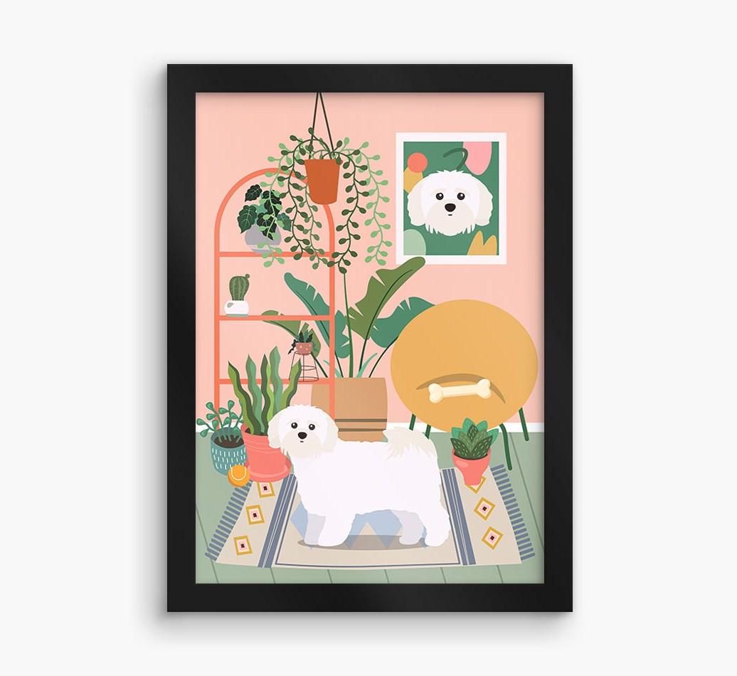 'Jungle Room' - Personalized {breedFullName} Framed Print