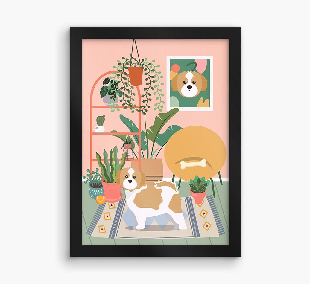 'Jungle Room' - Personalized {breedFullName} Framed Print
