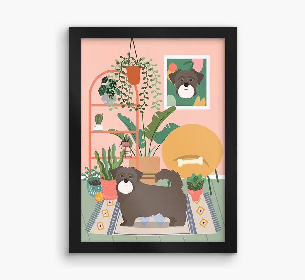 'Jungle Room' - Personalized {breedFullName} Framed Print