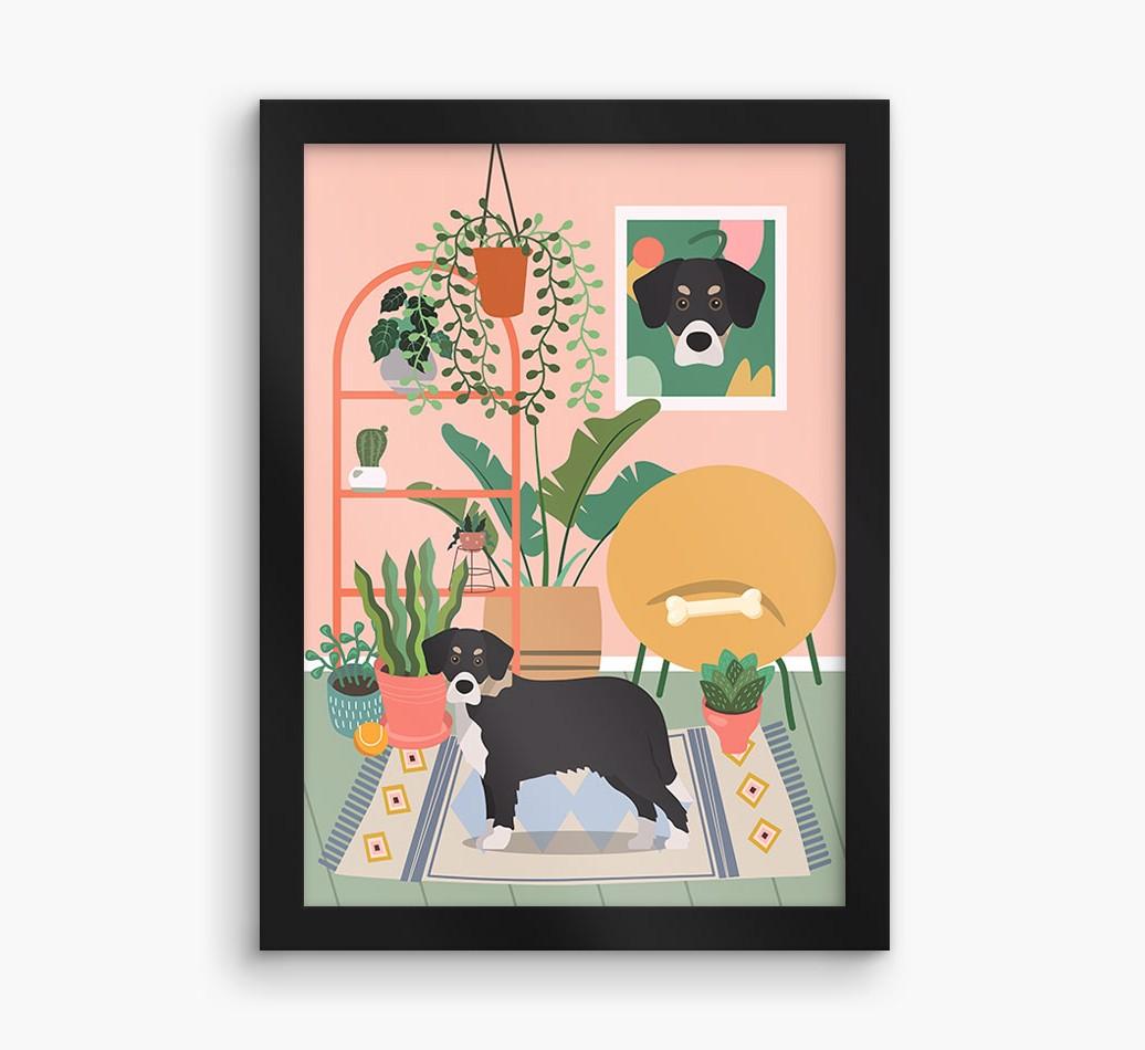 'Jungle Room' - Personalized {breedFullName} Framed Print