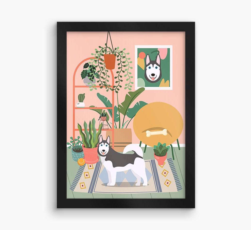'Jungle Room' - Personalized {breedFullName} Framed Print