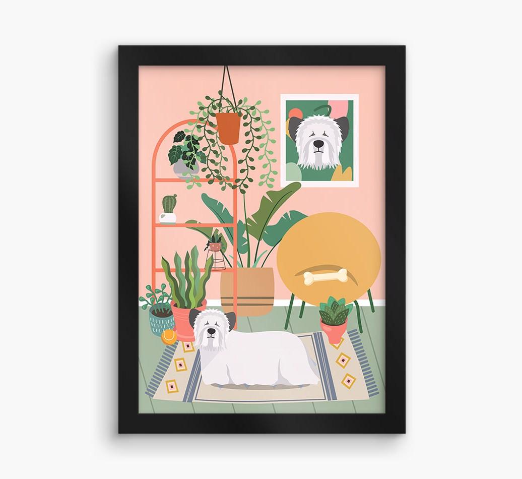 'Jungle Room' - Personalized {breedFullName} Framed Print