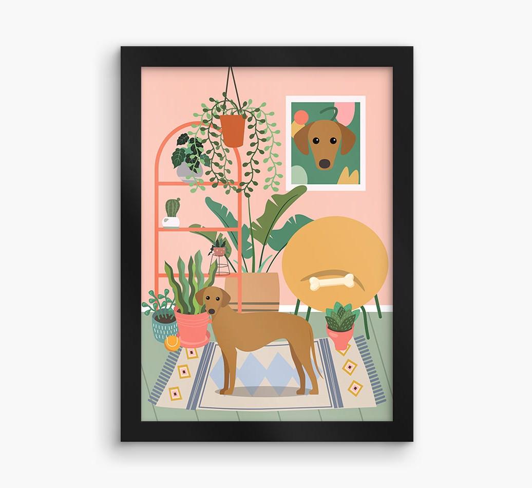'Jungle Room' - Personalized {breedFullName} Framed Print
