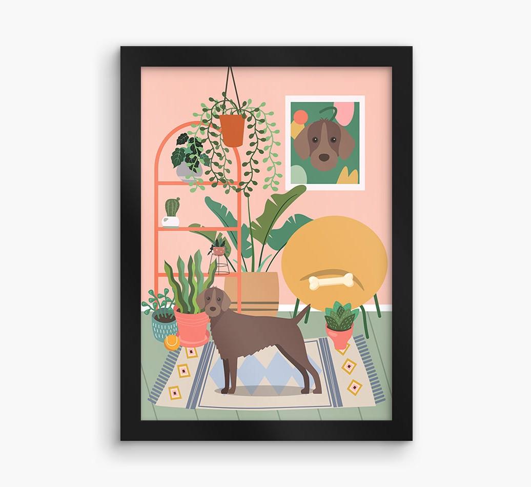 'Jungle Room' - Personalized {breedFullName} Framed Print