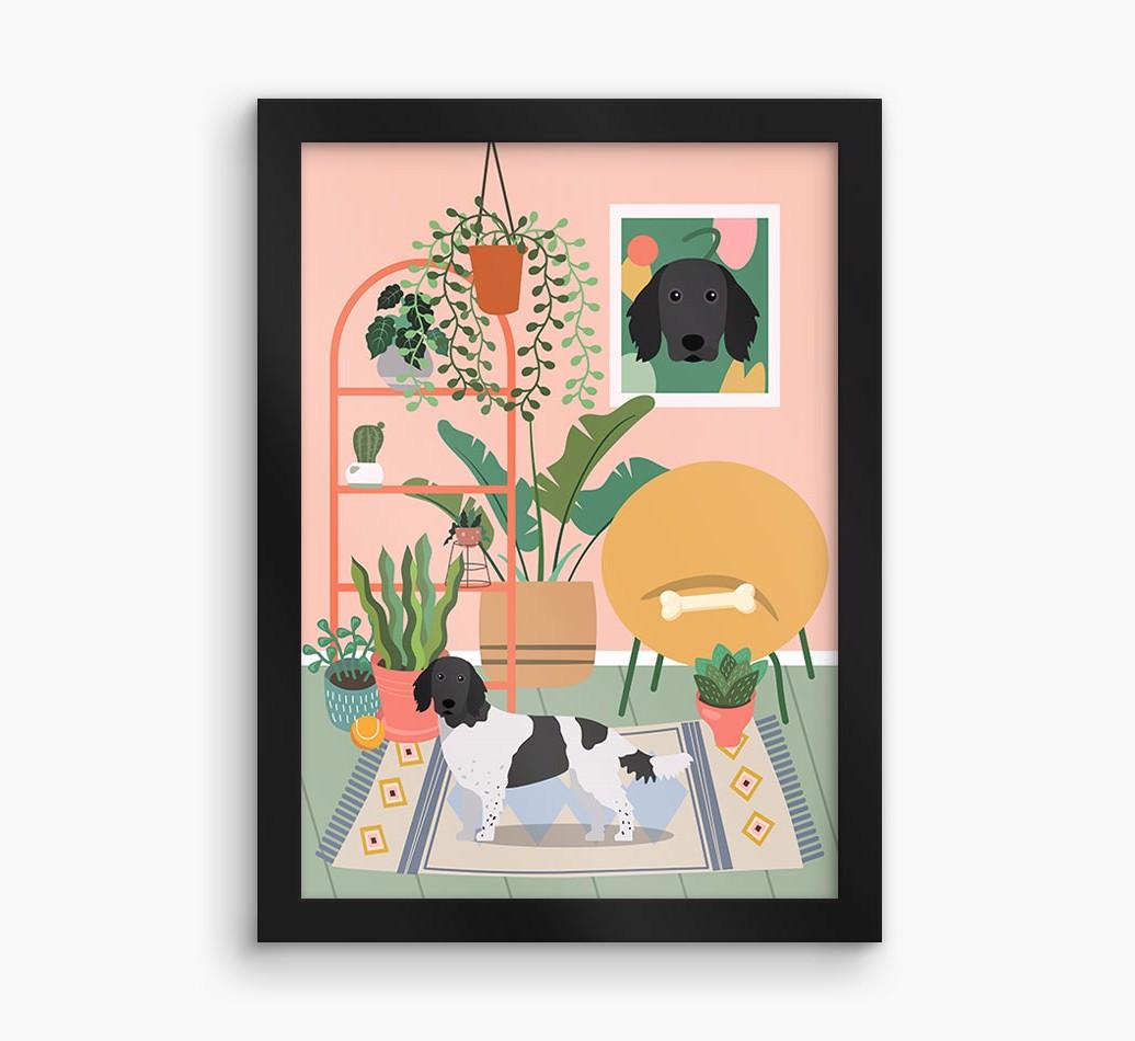 'Jungle Room' - Personalized {breedFullName} Framed Print