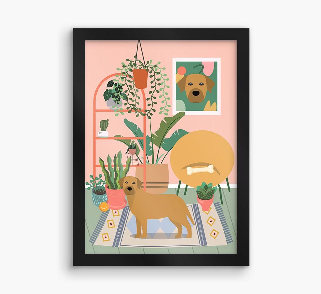 'Jungle Room' - Personalized {breedFullName} Framed Print