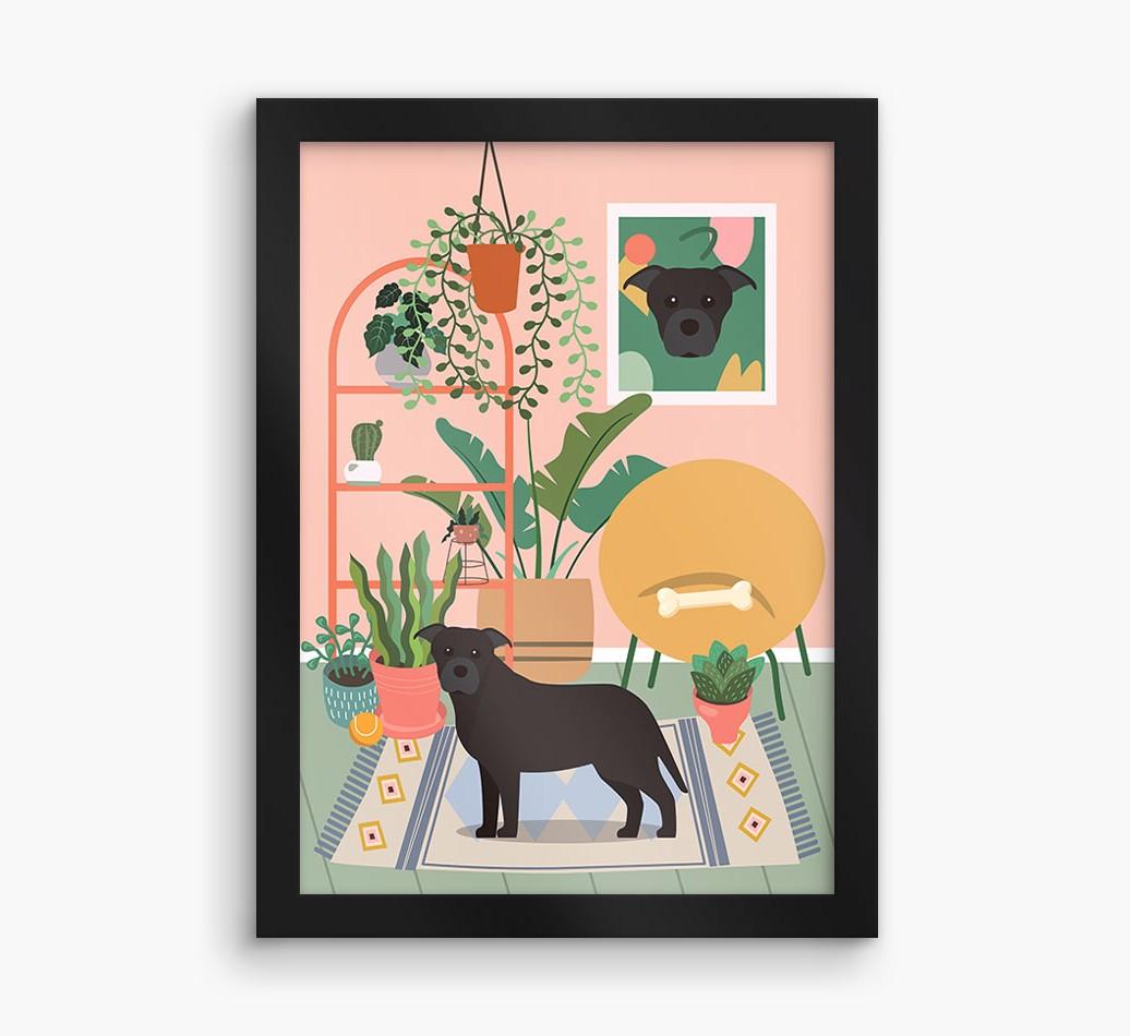 'Jungle Room' - Personalized {breedFullName} Framed Print