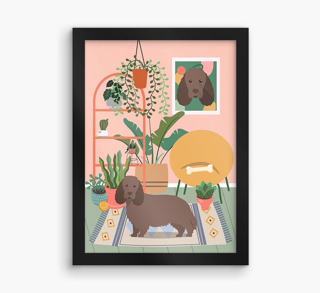 'Jungle Room' - Personalized {breedFullName} Framed Print