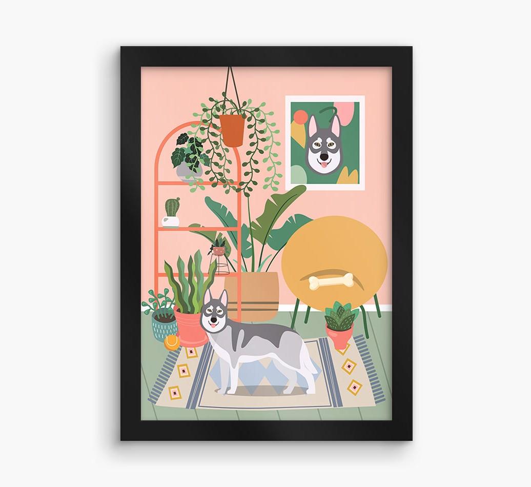 'Jungle Room' - Personalized {breedFullName} Framed Print