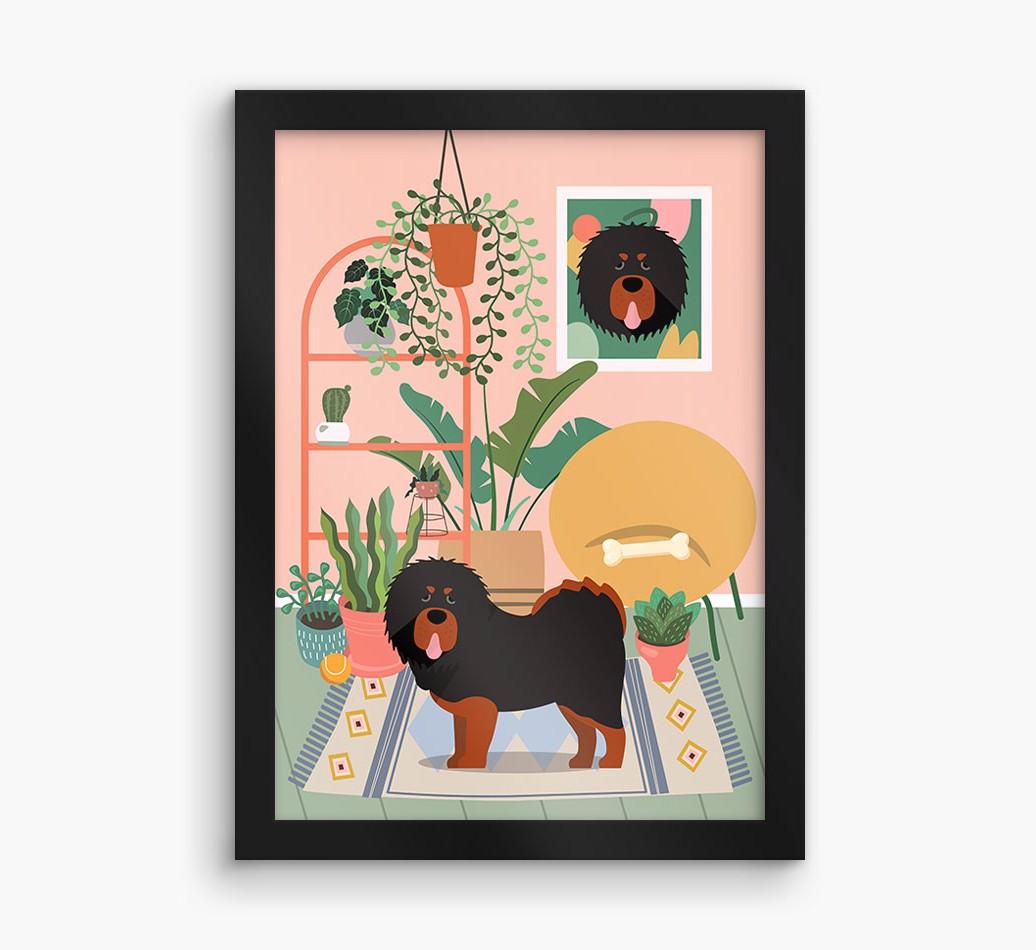 'Jungle Room' - Personalized {breedFullName} Framed Print