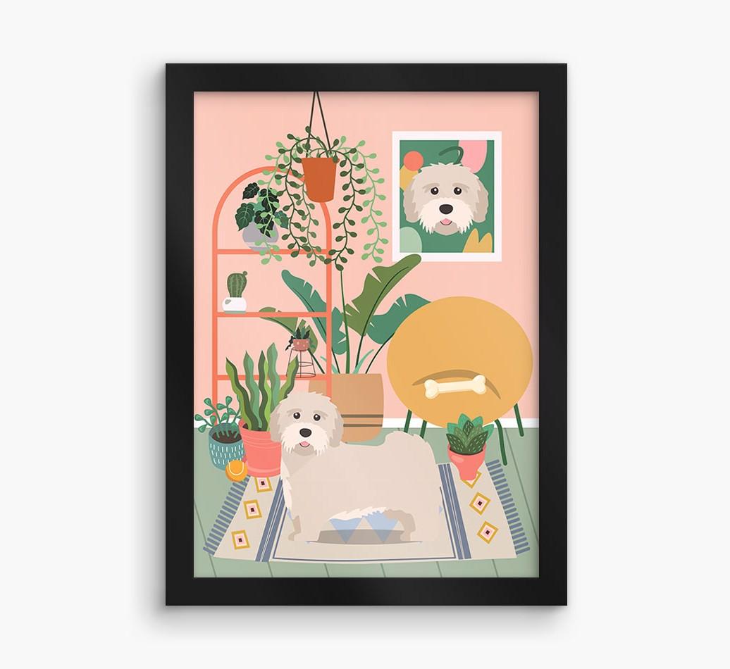 'Jungle Room' - Personalized {breedFullName} Framed Print