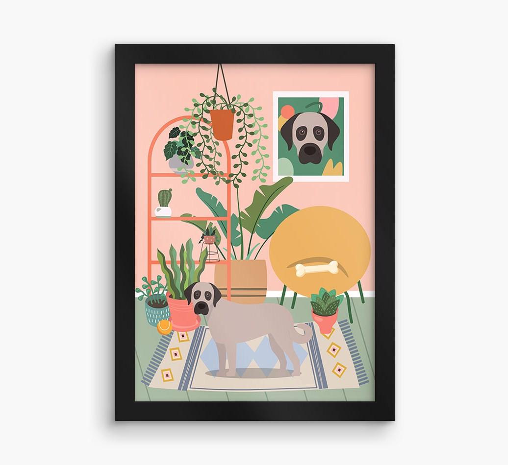 'Jungle Room' - Personalized {breedFullName} Framed Print