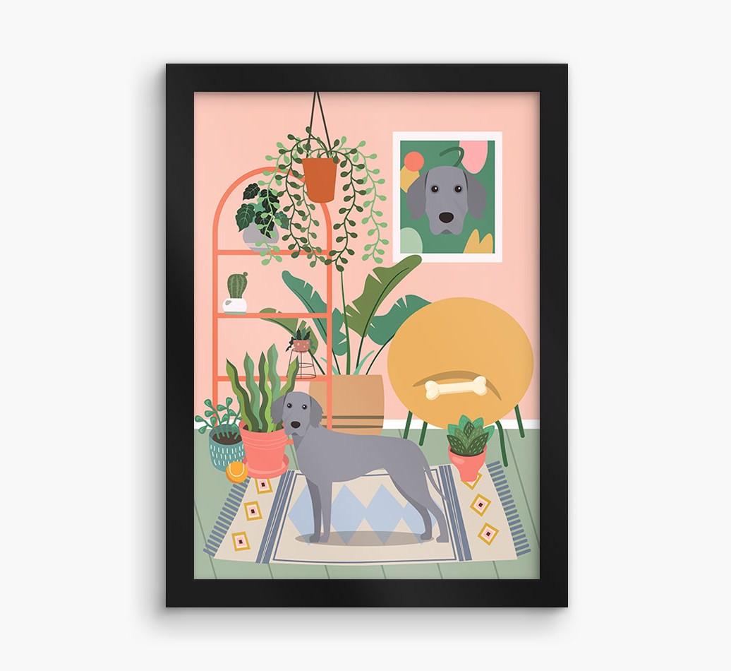 'Jungle Room' - Personalized {breedFullName} Framed Print