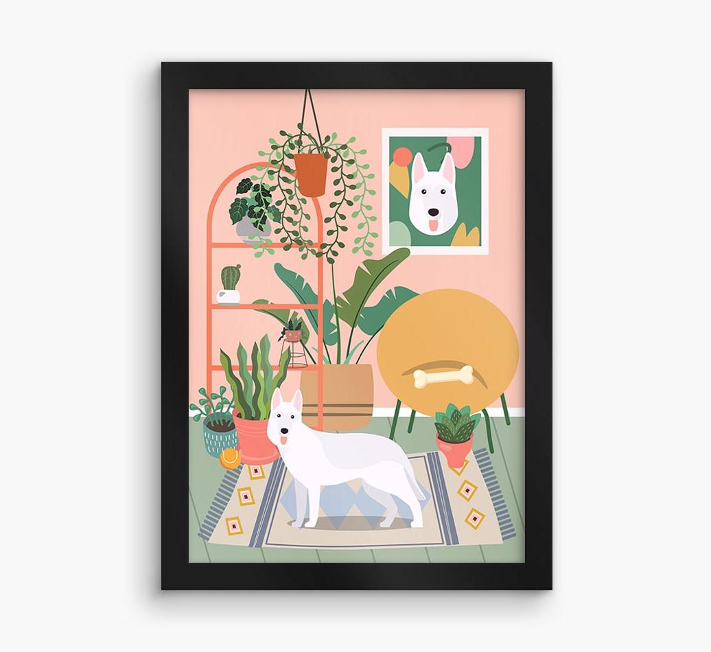 'Jungle Room' - Personalized {breedFullName} Framed Print