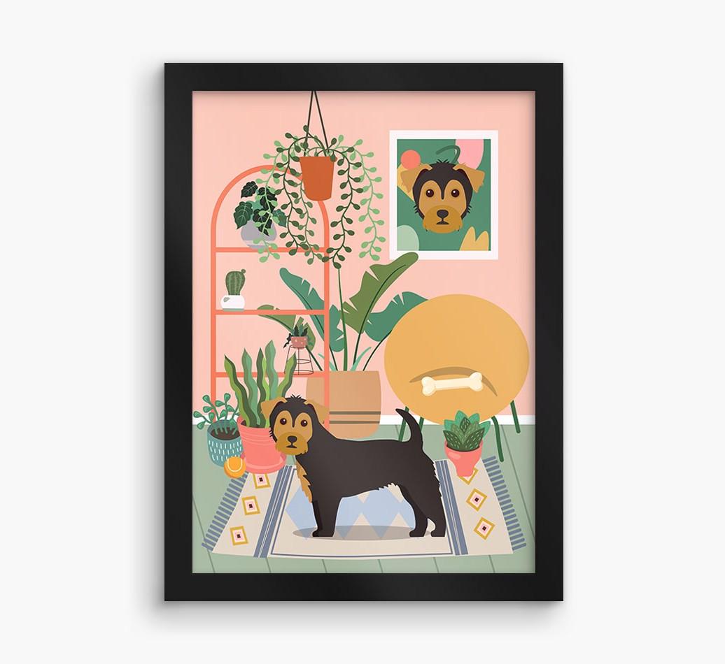 'Jungle Room' - Personalized {breedFullName} Framed Print