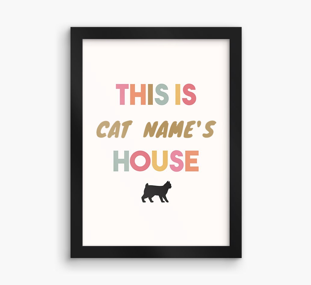 '{dogsName}'s House' - Personalised {breedFullName} Framed Print