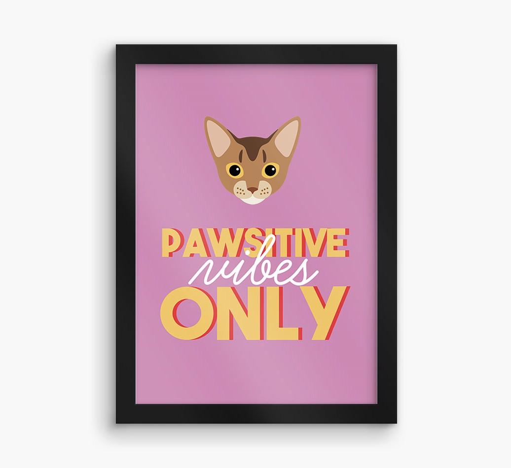 'Pawsitive Vibes Only' - Personalized {breedFullName} Framed Print