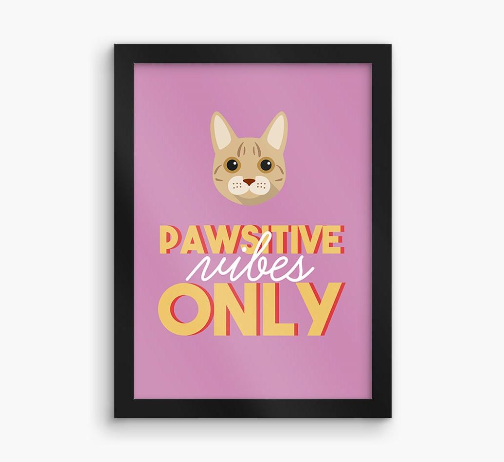 'Pawsitive Vibes Only' - Personalized {breedFullName} Framed Print