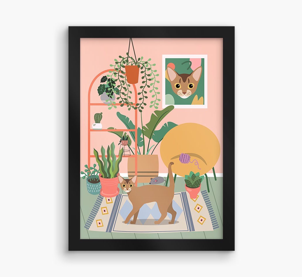 'Jungle Room' - Personalised {breedFullName} Framed Print