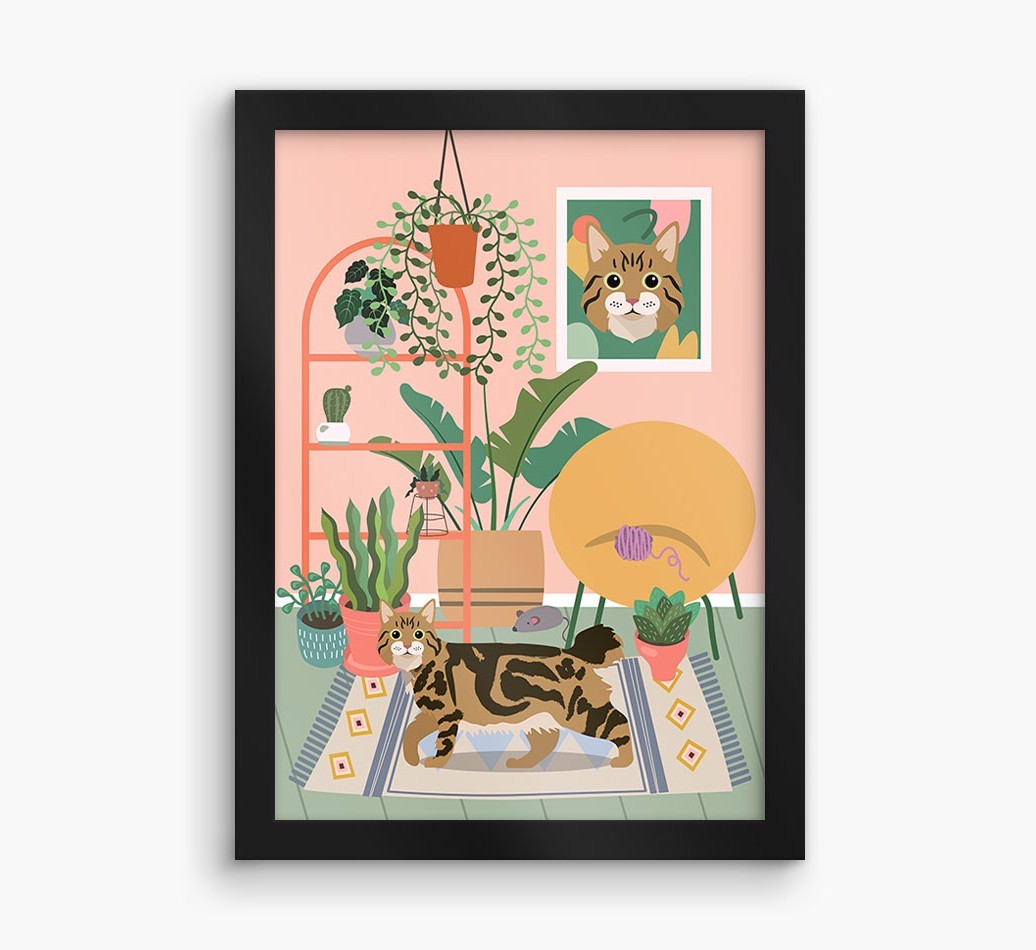 'Jungle Room' - Personalised {breedFullName} Framed Print