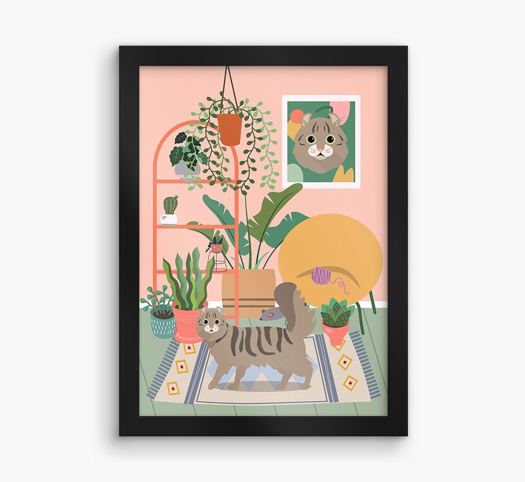 'Jungle Room' - Personalised {breedFullName} Framed Print